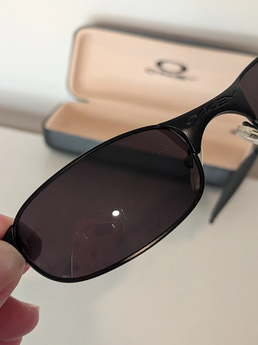 Vintage Oakley Sado SAD0346 Sunglasses Black Made USA Y2K w/ Original Case